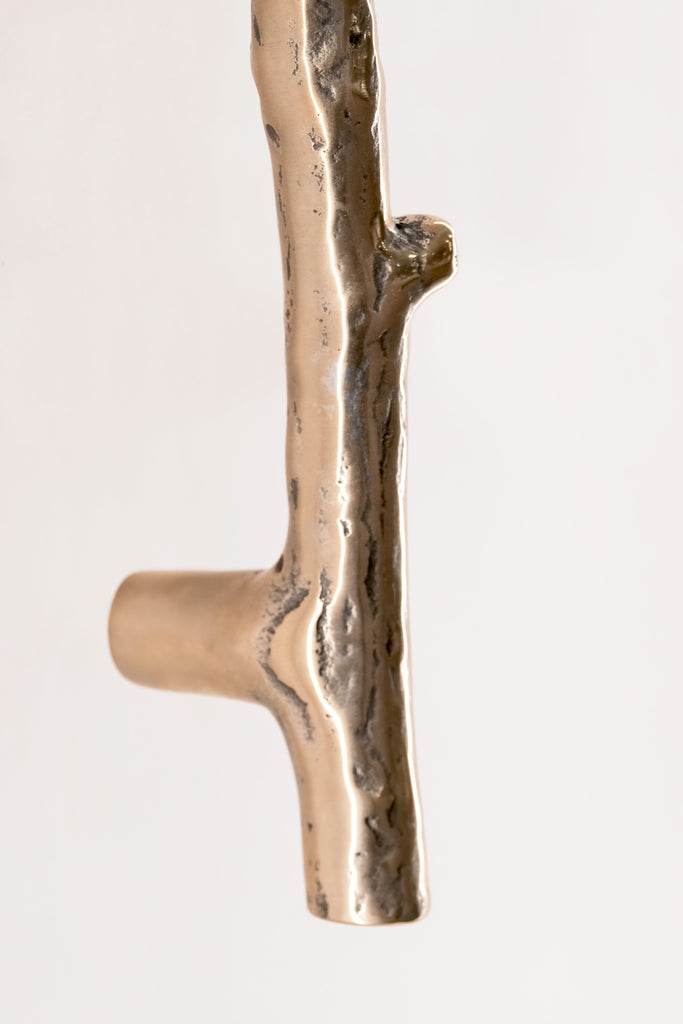 Door pull handle - TWIG - Philip Watts Design - brass / aluminum
